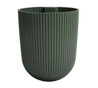 B2C Wall-Mounted Flower Pot - Modern Ridged Design, Plastic, Indoor & Outdoor Planter, 2.1L, Compact Vertical Garden Pot (Pine Green)