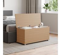 (Pine) Leon Room Storage Ottoman Wood Bench Stool