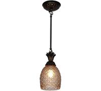 Pine Light Pendant Light Island Ceiling Lighting Indoor Design Lamp Dining Table Chaner Metal and Glass Lampshade Hanging Light Fixture,Single Chaner