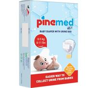Pine Med Disposable Nappy with Urine Collection Bag for Babies, Hygienic, Hypoallergenic and Latex-Free, Urine Sample Nappy for Newborns and Toddlers, Baby Diaper Urine Collector (S)