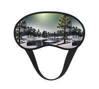 Pine Needle Tree Winter Sleep Mask for Side Sleeper, Eye Mask Sleeping for Women Men,for Sleeping with Elastic Band