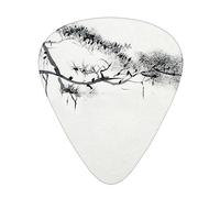 Pine on Mountain Slope Printed Triangle Guitar Picks 12 Pcs Novelty Guitar Plectrums for Bass, Electric, Acoustic Guitar
