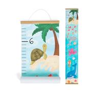 Pine & Palm Growth Chart for Wall Ocean-Themed Height Chart for Kids Unique & Easy Installation Kids Height Wall Chart Hanging Growth Chart for Kids Sturdy Canvas Height Measurement for Kids