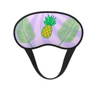 Pine, Palm Leaf and Purple Vortex Composite Cloth Black Edge Eye Mask Men and Women with Elastic Band