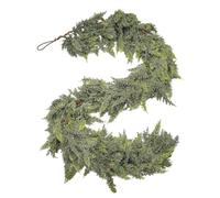 Pine Plain Green Christmas Garland - PVC 270cm | Real Touch Winter Pine Garland For Mantle With Lifelike Texture, Indoor, Outdoor, Garlandd For Decorating Stairs For Home, Holiday Celebration