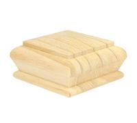 Pine Pyramid Newel Cap 82mm - Square Stair Post Cap - Unfinished Softwood 112mm x 45mm - Traditional Staircase Finial - Jackson Woodturners