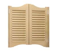 Pine Raised 2 Paneled Saloon Western Style Swinging Bar Pub Solid Door Includes Pivot Hinges For Entrance Partition Hallway Porch Shop(58x36in(147x90cm))