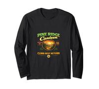 Pine Ridge Canteen Retro Mountain Trail Design Long Sleeve T-Shirt