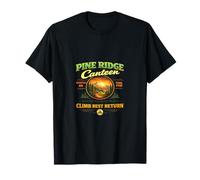 Pine Ridge Canteen Retro Mountain Trail Design T-Shirt