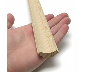 Pine Scotia Moulding Width 15mm x Thickness 15mm - Solid Pine Flooring Beading Trim | Smooth Planed Softwood Gap Cover for Skirting Boards | Paint, Stain & Varnish Ready Decorative Corner Edging