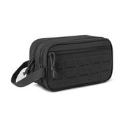 Pine shine Tactical Toiletry Bag for Men with MOLLE System, Water Resistant Dopp Kit Travel Organizer, Large Capacity Hanging Wash Bag with Compartments for Shaving, Camping, Gym & Travel Accessories