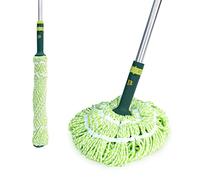 Pine-Sol Microfiber Self Wringing - Easy Squeeze Twist Design for Wet Mopping | Household Cleaning Tool for Tile, Linoleum, Laminate Floors | Extendable Metal Handle, Stainless Steel, Green