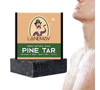 Pine Tar Soap - Pine Tar Soap for Men,Cold Process Pine Tar Soap for Men, Handmade Natural Bar Soap for Men for Skin Dirt and Oil Hitburu