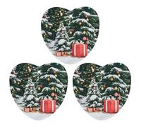 Pine Tree And Gift Box Car Air Freshener, 3 Pcs Love form Hanging Air Freshener Cards, Long Lasting Fragrance Scented Cards for Car, Home, Office Black-style