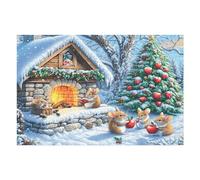 Pine Tree Cabin Forest Wild Nature Rural Countryside 1000 Piece Jigsaw Puzzle for All Ages Jigsaw Parent Child Quality Time Vibrant Puzzle Ideal Festival Gift Stylish Home Decor 1000 PCS