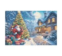 Pine Tree Cabin Snow Forest Wild Nature Rural 1000 Piece Jigsaw Puzzle for Adults Happy Time Jigsaw Creative Gift for Loved Ones Family Activity Challenging Design Stress Relief Pastime 1000 PCS