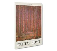 Pine Tree Forest Gustav Klimt Canvas Print | Gallery Wrapped 30mm Frame Wall Art | 30x20 inches | Ready to Hang | Contemporary Landscape Picture | Living Room Bedroom Lounge Office