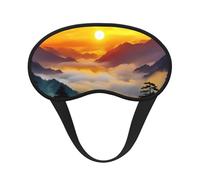 Pine Tree On Mountain Top Blackout Sleep Mask - Soft Adjustable Eye Mask for Full Light Blocking, Deep Sleep, Travel & Relaxation