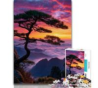 Pine Tree on The Top of The Mountain 1000 Piece Jigsaw Puzzles for Adults & Teens,Help The Brain Exercise Addictive Toys to Cultivate Patience Suitable for Couples 50x75cm