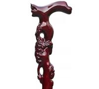 Pine Tree Scarved Walking Cane for Elderly, Hand-Carved Mobility with Wrist Strap,Omic Grip, Load Bea150Kg/330.7Lbs