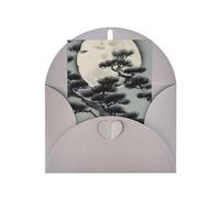 Pine Tree Under The Moon Blank Greeting Cards, Thank You Cards And Envelopes, 4x6 Inch, #Wedding, Baby Shower, Party.