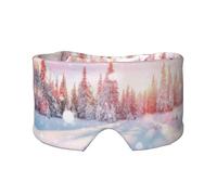 Pine Trees and Snow Print Print Soft Eye and Ear Muffs for Adults Sleeping Protection Cover for Travel Nap Relief