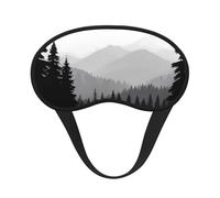 Pine Trees Blackout Sleep Mask - Soft Adjustable Eye Mask for Full Light Blocking, Deep Sleep, Travel & Relaxation