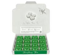 Pine Wax Melts: 16 x 6g - 100 Hours Burn Time PCS Christmas Tree Heart Shaped Scented Wax Melts in a Presentation Gift Box