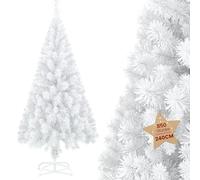 Pine White Artificial Christmas Tree Bushy, Xmas Home Decorations, PVC,8 ft/2.4M