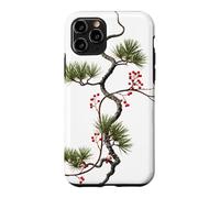 Pine with Red Berries - Zen Nature Design Case for iPhone 11 Pro