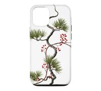 Pine with Red Berries - Zen Nature Design Case for iPhone 12/12 Pro