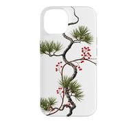 Pine with Red Berries - Zen Nature Design Case for iPhone 14