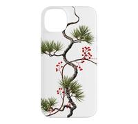 Pine with Red Berries - Zen Nature Design Case for iPhone 14 Plus