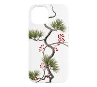 Pine with Red Berries - Zen Nature Design Case for iPhone 15