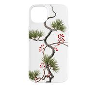 Pine with Red Berries - Zen Nature Design Case for iPhone 15 Plus
