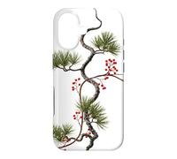 Pine with Red Berries - Zen Nature Design Case for iPhone 17