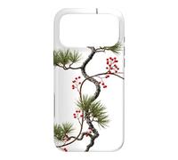 Pine with Red Berries - Zen Nature Design Case for iPhone 17 Pro Max