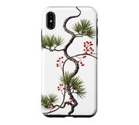 Pine with Red Berries - Zen Nature Design Case for iPhone XS Max