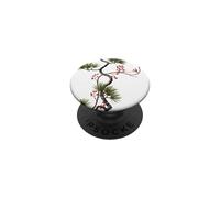 Pine with Red Berries - Zen Nature Design PopSockets Adhesive PopGrip
