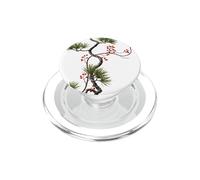 Pine with Red Berries - Zen Nature Design PopSockets PopGrip for MagSafe