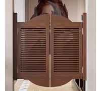 Pine Wood Double Act Swing Cafe Doors - Easy Inll Two-Way Opening Interior Door for irs, Bathroom, Bedroom, Balcony - Solid Wood Design (W85xH90cm, D SLE)