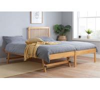 Pine Wood Guest Bed 2 Mattresses Birlea Buxton Trundle Frame Hideaway Stop Over