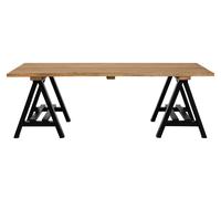 Pine Wood & Iron Coffee Table,Modern Rustic Centerpiece,Black Finish A-Frame Accent Table For Outdoor Patio Interiors by Premier Natural One Size