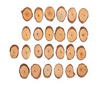 Pine Wood Oval Piece - Durable Craft Wood, Skin & Tree Ring Design, for Painting Carving DIY Crafts, Strong Color Rendering, Multiple Sizes A