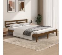 Vidaxl Bed Frame Solid Wood Pine 150X200 Cm King Size, Brown
