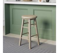 (Pine) Wooden Revolving Swivel Dining Kitchen Bar Stool