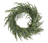 Pine Wreath with Real Effect, 50 cm, Artificial Christmas Wreaths, Garland Decoration for Country House Style, Living Room, Kitchen, Windowsill, Outdoor, Wedding, Party
