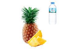 Pineapple 1kg comes with Kaltun Water - Sweet, juicy tropical pineapple for smoothies, desserts & snacking. Paired with pure spring water for refreshment.