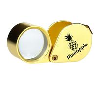 Pineapple 30X Jewelers Loupe Magnifier Foldable Pocket Magnifying Glass Small Jewelry Eye Loop for Jewelers, Gems, Diamonds, Plants, Coins (Gold)