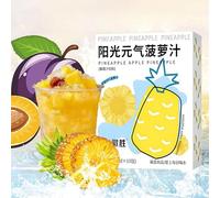 Pineapple and apple juice, instant pineapple drink, refreshing and delicious fruit juice, fruit soup, healthy fruit tea, Chinese tea, tea bags, office drinks, summer drinks, casual snacks (60 packs)